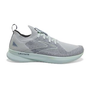 Brooks Levitate StealthFit 5 Womens Road Running Shoes Grey/Green | USA-ANQ062175